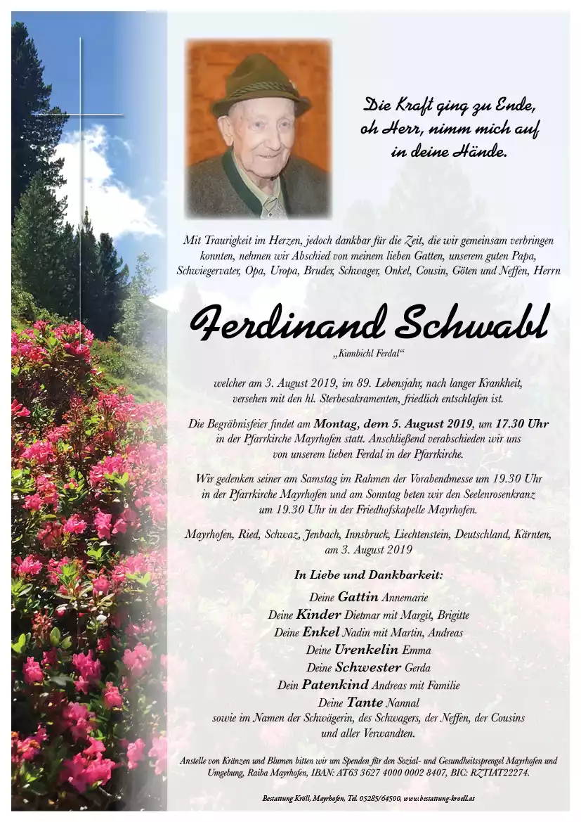 Parte von Ferdinand Schwabl